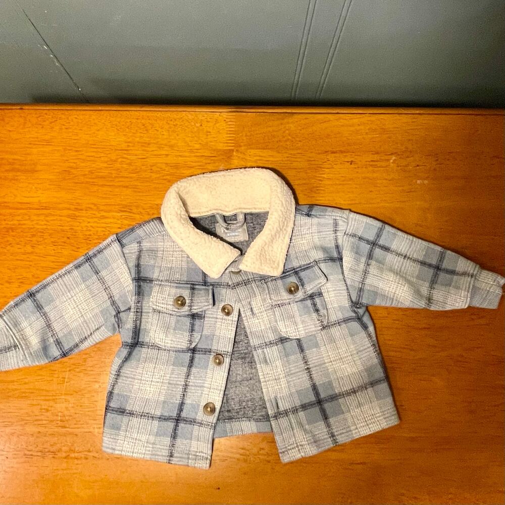 Trendy The Children's Place Plaid Sherpa Shacket!